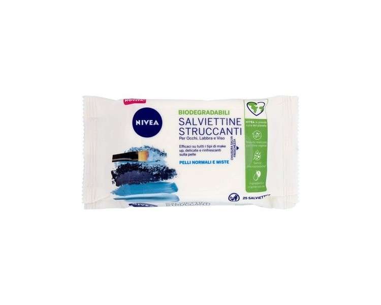 NIVEA Normal Skin Facial Cleansing Wipes 25 Pieces