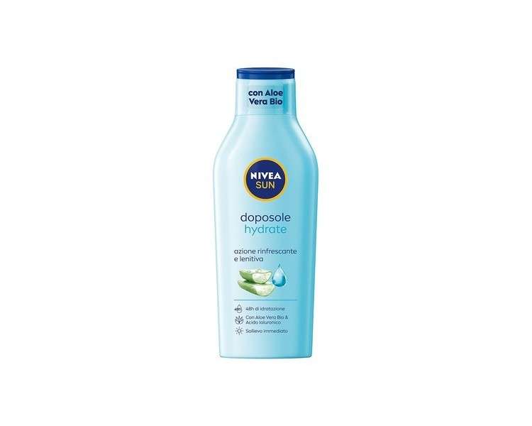 Nivea Sun After Sun Milk Hydrate with Aloe Vera Bio and Hyaluronic Acid 400ml