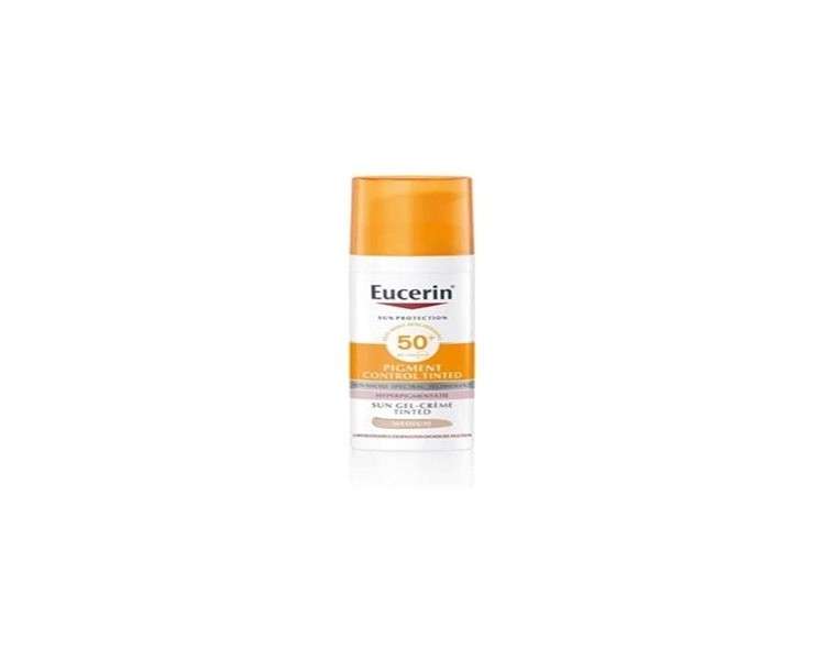 Eucerin Pigment Control SPF50+ Medium Tinted Facial Sunscreen Gel-Cream 50ml