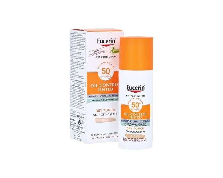 Eucerin Sun Oil Control Tinted Face Gel-Cream SPF 50+ Light