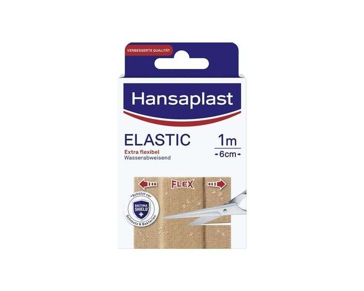 Hansaplast Elastic Plaster 1m x 6cm - Flexible Bandage Material with Extra Strong Adhesive for Joints and Active Body Areas