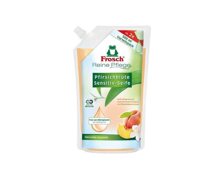 Frosch Peach Blossom Sensitive Soap 500ml Refill Bag