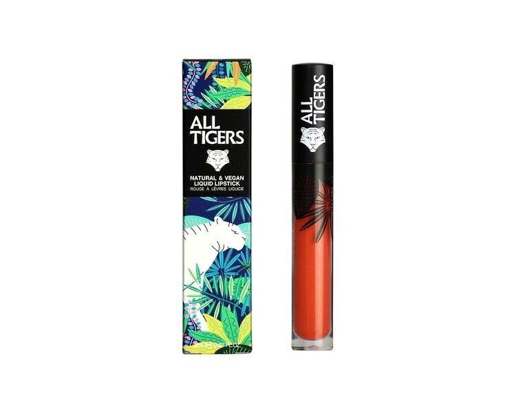 ALL TIGERS Vegan Liquid Lipstick with Matte Finish Orange Coral Hear Me Roar 785