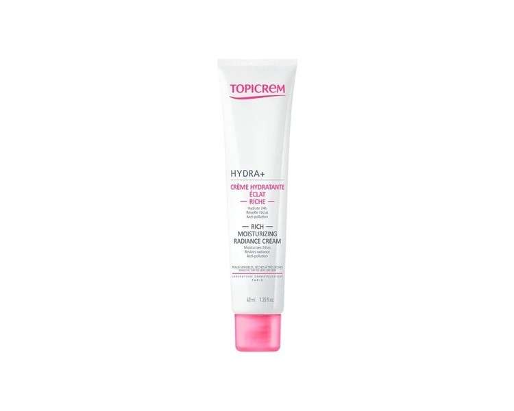 Topicrem HYDRA+ Rich Moisturising Radiance Cream 40ml