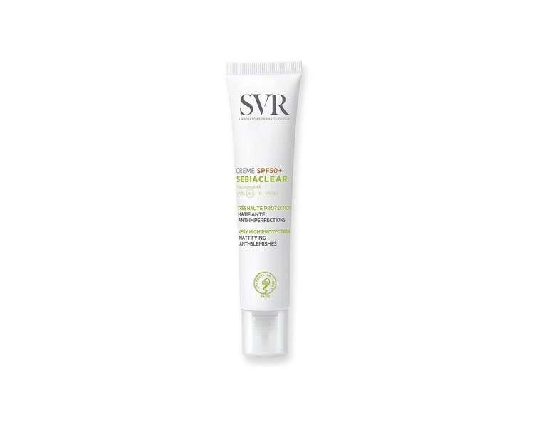 SVR SEBIACLEAR SPF50+ Mattifying Anti-Blemish Daily Face Sunscreen 40ml