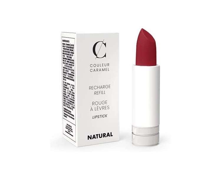 Couleur Caramel Organic & Vegan Matte Lipstick Refill 120 Dark Red