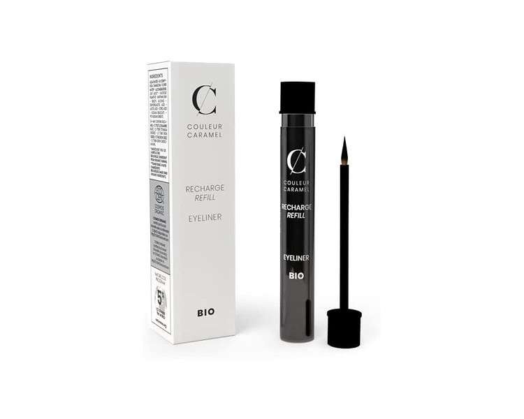 Couleur Caramel Refillable Vegan Eye Liner No.07 Black