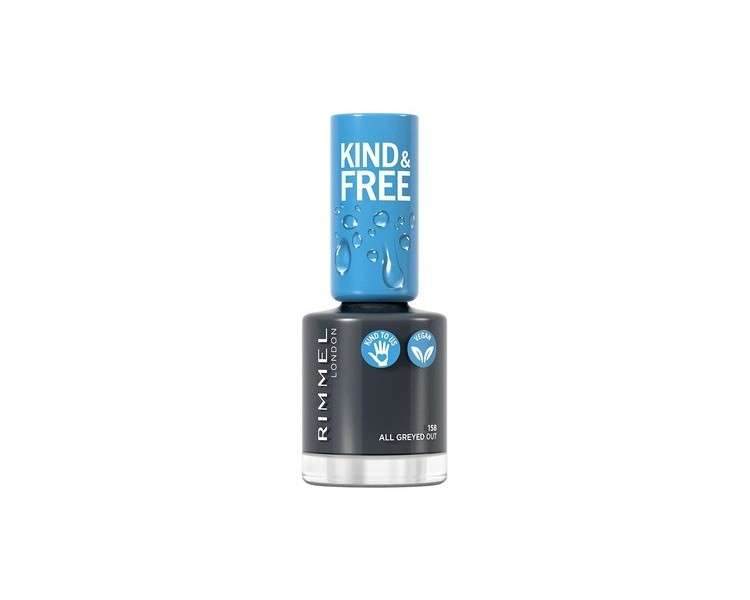 Rimmel London Kind & Free Nail Polish No.158 All Greyed Out 8ml