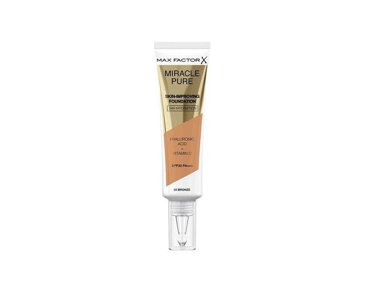 Max Factor Miracle Pure Skin Improving Foundation with SPF 30 30ml - Shade 80 Bronze