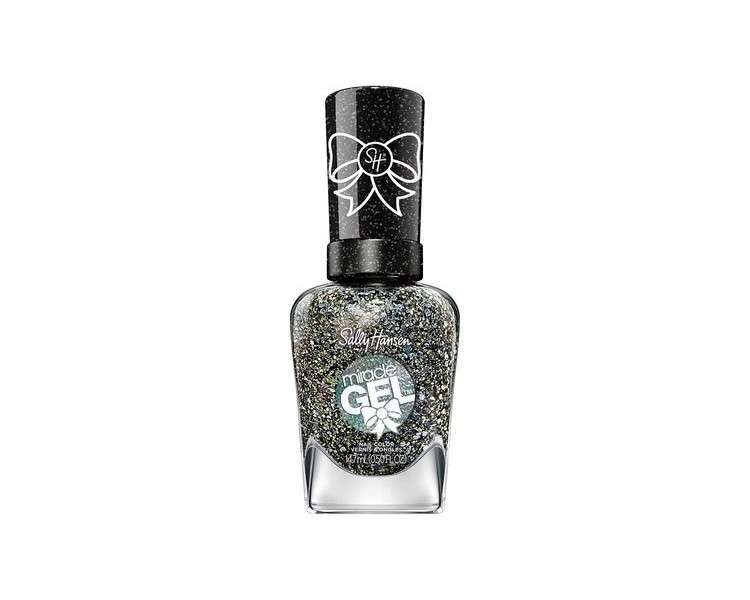 Sally Hansen Miracle Gel Nail Polish 906 Silver Glitter to Santa 14.7ml