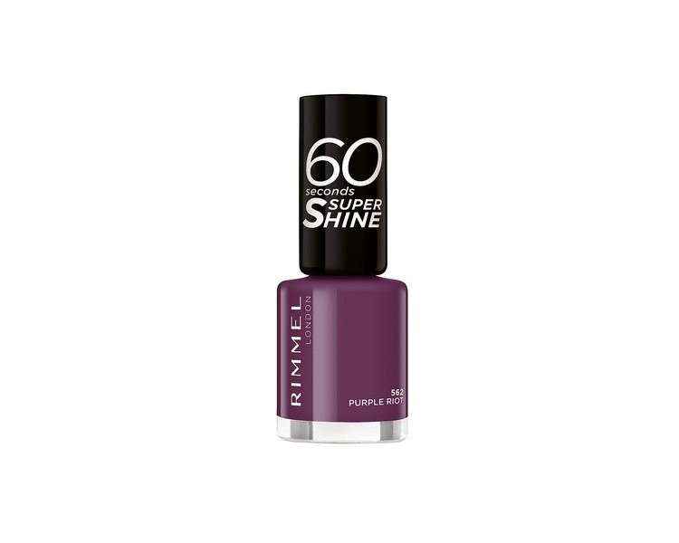 Rimmel 60 Seconds Super Shine Nail Polish - 562 Purple Riot 8ml