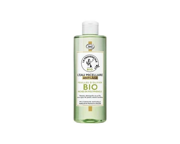 La Provençale Bio Micellar Anti-Aging Face/Eye Certified Organic Olive Oil from AOC Provence Made in France for All Skin Types 400ml