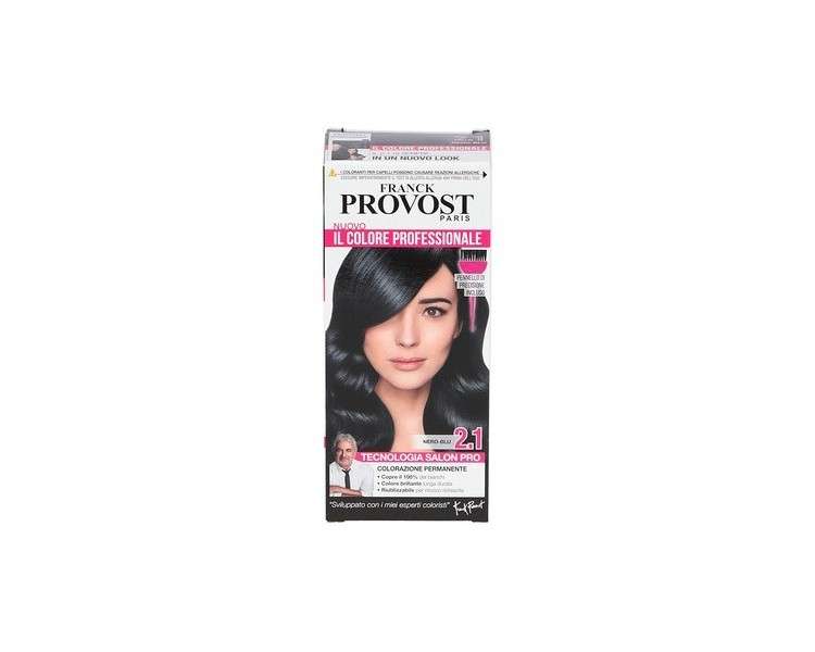 Franck Provost Professional Hair Color for Home with Reflective and Shiny Finish, Including Precision Brush, Black Blue Black and Blue