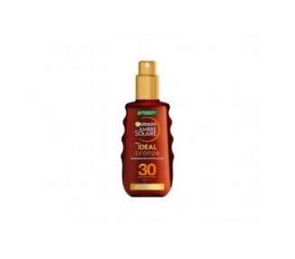 Garnier Ambre Solaire Ideal Bronze Protective Oil Sun Cream Spray SPF30 with Shea Butter 150ml