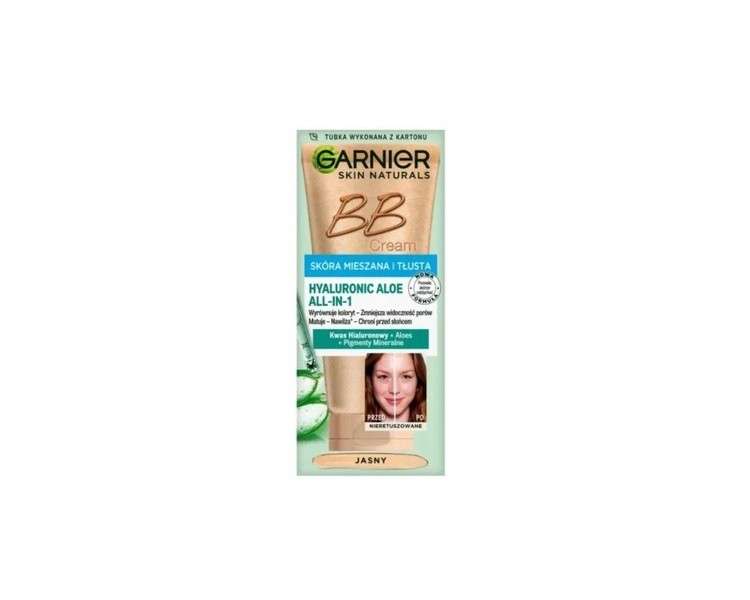 Garnier BB Face Cream Hyaluronic Acid Aloe Vera Combination Oily Skin SPF 25 50ml