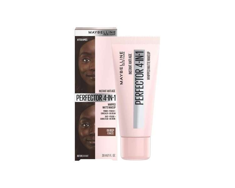 Maybelline New York 4-in-1 Instant Anti-Aging Matte Finish Foundation 30ml Shade 05 Deep