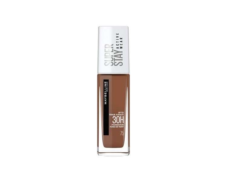 Maybelline New York Superstay Active Wear 30 Hour Long-Lasting Liquid Foundation 30ml Shade 75 Mocha