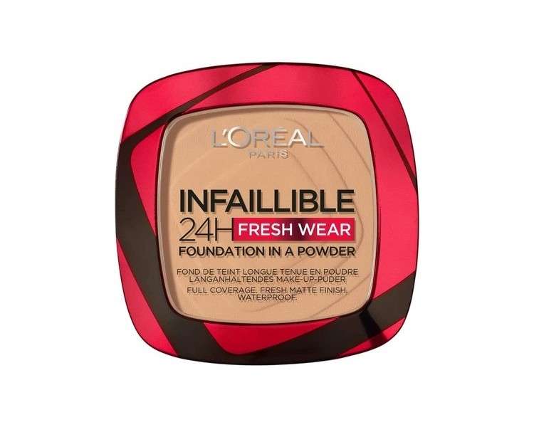 L'Oréal Paris Infallible 24H Fresh Wear Powder Foundation Full Coverage 250 Radiant Sand