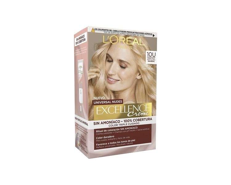 Excellence Creme Universal Nudes 10U-Lightest Blonde Hair Dye