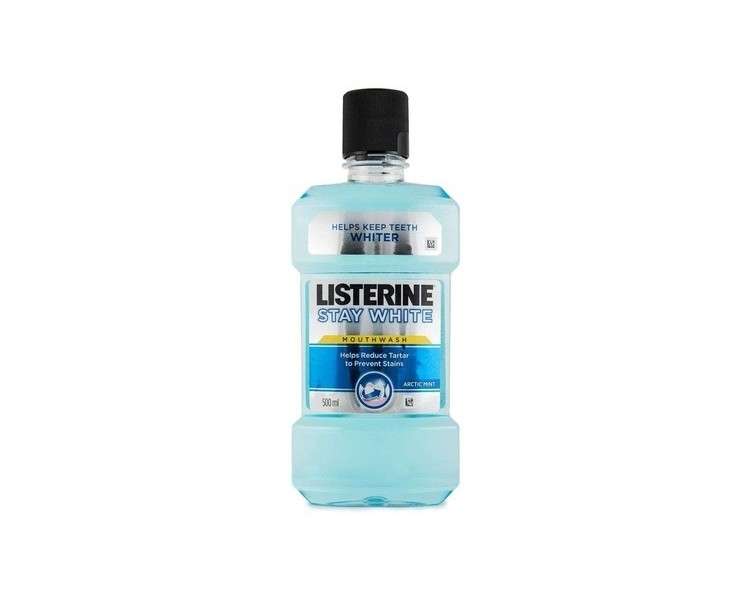 Listerine Stay White Arctic Mint Mouthwash For White Teeth 500 ml