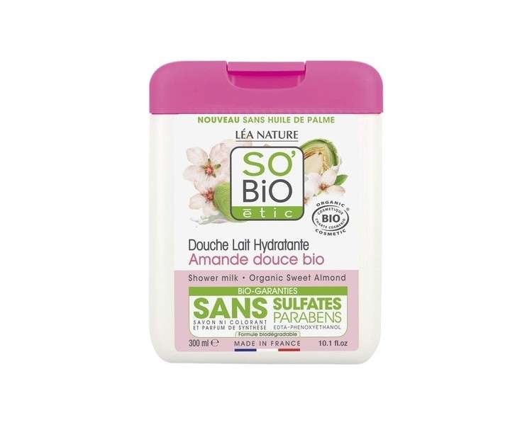 So Bio Etic Shower Cream with Organic Honey and Organic Almond and Aloe Vera 300ml