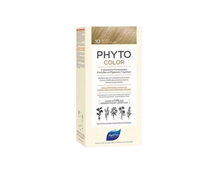 PhytoColor Permanent Hair Color 10 Extra Light Blonde