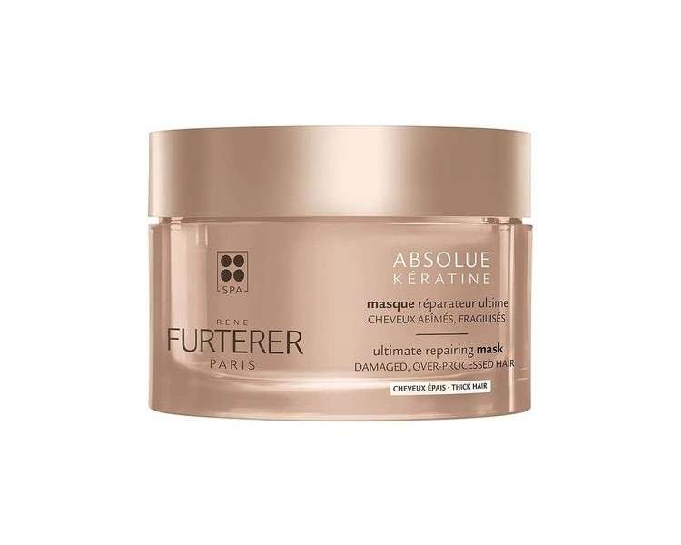 René Furterer Absolue Kératine Renewal Cure Ultimate Repairing Mask for Damaged Over-Processed Thick Hair 200ml