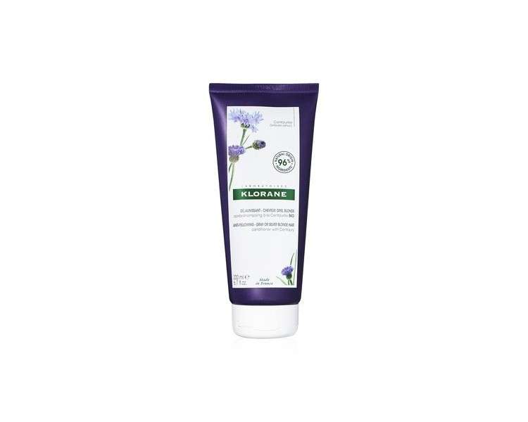 Klorane Plant-Based Purple Conditioner with Centaury for Blonde Gray or White Hair 6.7 fl.oz.
