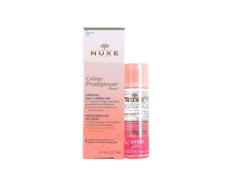 Nuxe Crème Prodigieuse Boost Multi-Correction Gel Cream 40ml with Very Rose Soothing Micellar Water 3in1 40ml