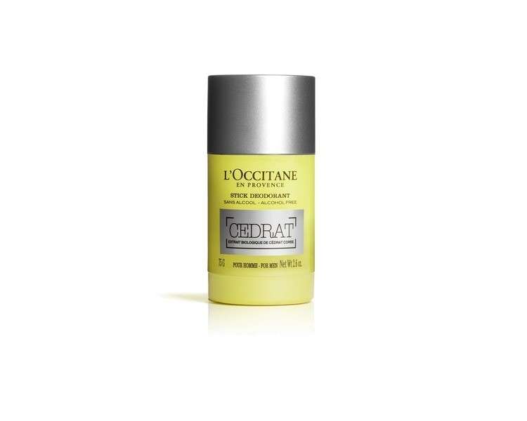 L'occitane Cedrat Deodorant Stick Mens Perfume 75g