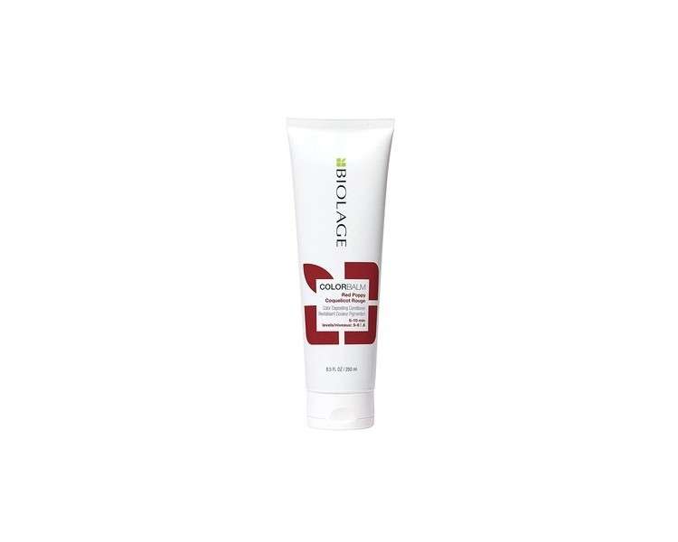 Biolage ColorBalm Red Poppy Color-Enhancing Conditioner for Cool Red Tones in Brunette Hair 250ml