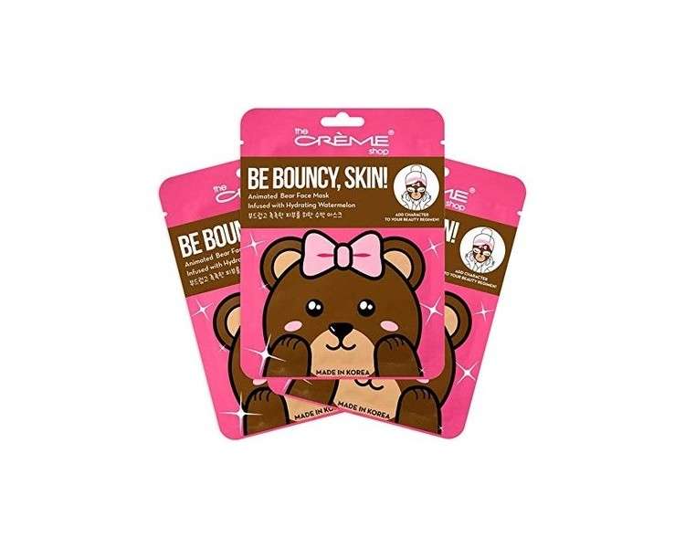 The Crème Shop Animated Miss Bear Hydrating Face Mask with Watermelon