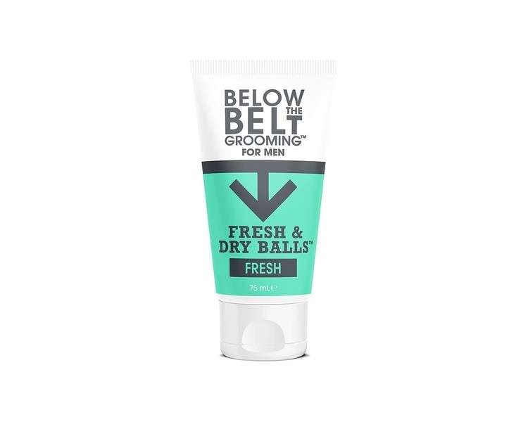 Below The Belt Grooming Fresh & Dry Balls Intimate Deodorant and Anti Chafing Cream for Men 75ml