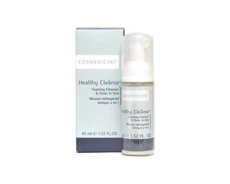 Cosmedicine Healthy Cleanse Foaming Cleanser/Toner Travel Size 1.52 oz