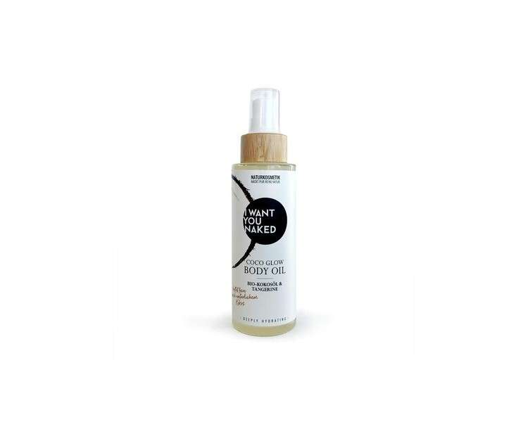 COCO GLOW Body Oil Bio Coconut Oil and Tangerine Moisturizing and Smoothing - 1 Bottle