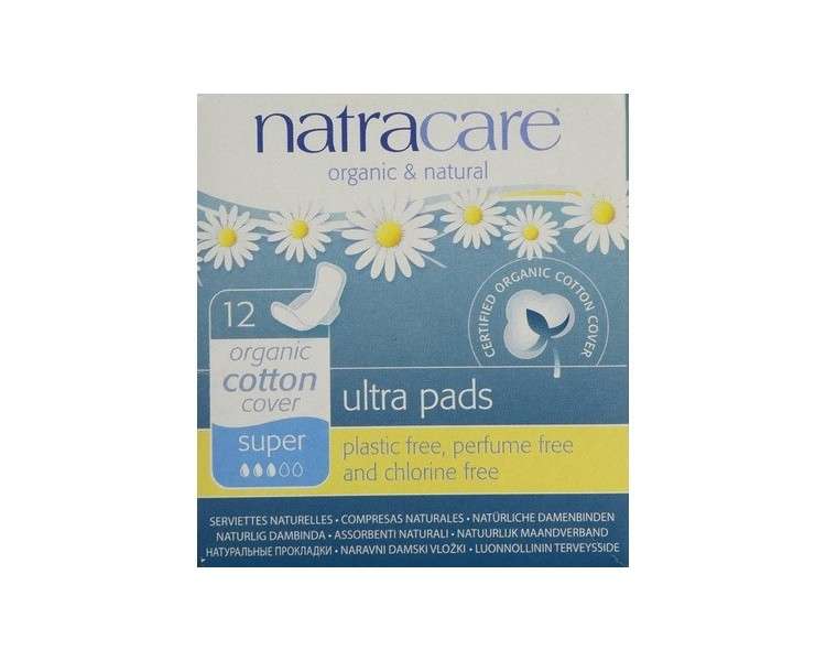 Natracare Ultra Pads Super with Wings for Women