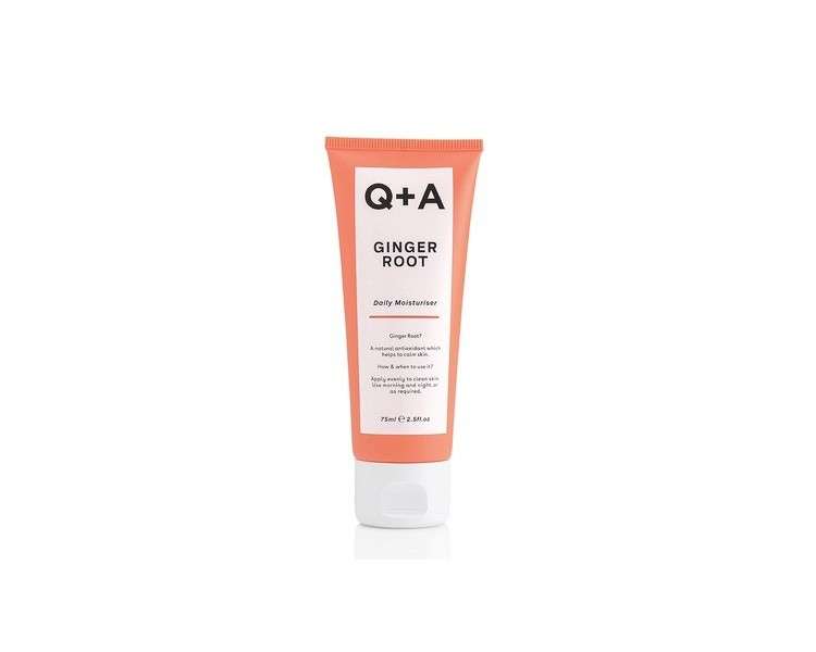 Q+A Ginger Daily Moisturizer with Antioxidants for Face 75ml