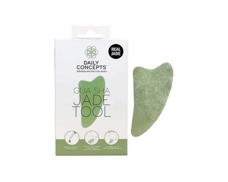 Daily Concepts Jade Gua Sha Facial Tool for Sculpting and Stimulating Skin 107g