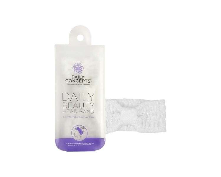 Daily Concepts Daily Beauty Head Band in White Absorbing Excess Moisture 41g