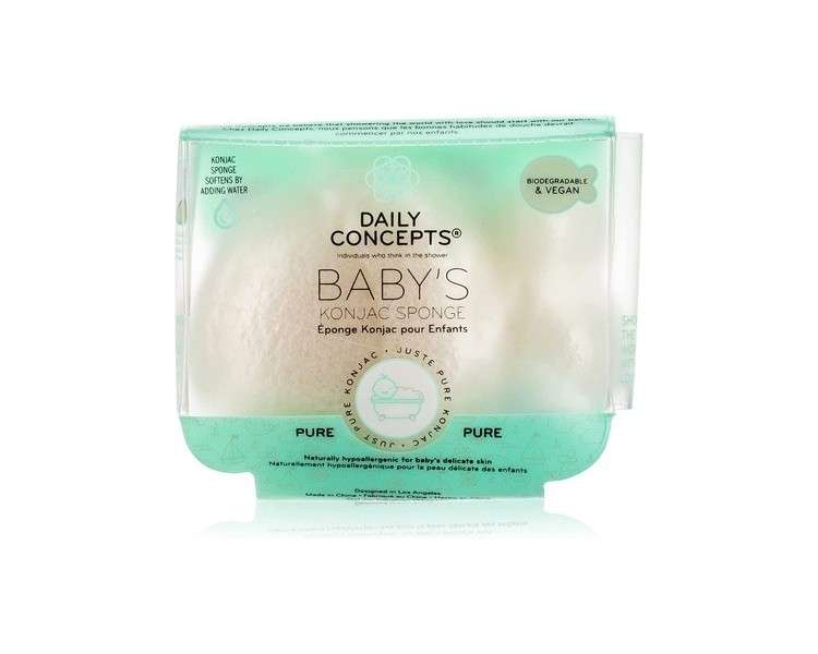 Daily Concepts Daily Baby Fish Konjac Sponge Pure for Cleaning and Cleansing Your Baby's Skin 23g