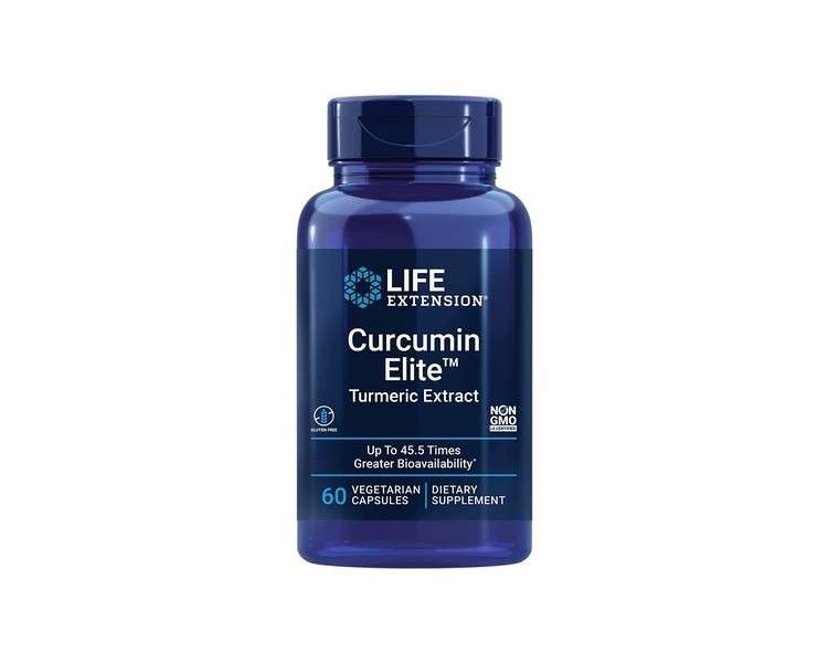 Life Extension Curcumin Elite Turmeric Extract 60 Vcaps 80g
