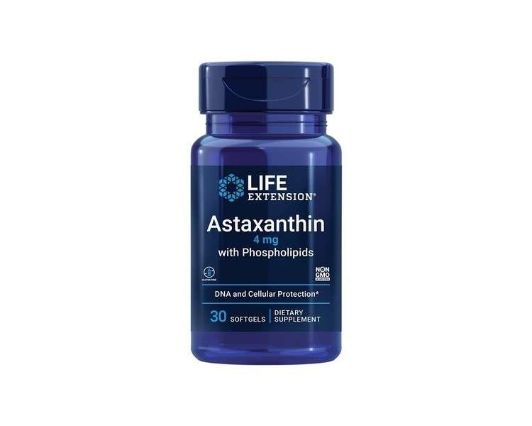 Life Extension Astaxanthin with Phospholipids 4mg 30 Softgels