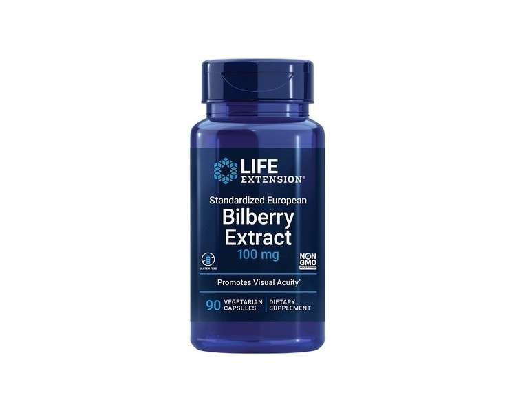 Life Extension European Standardized Bilberry Extract 100mg - 90 vCapsules