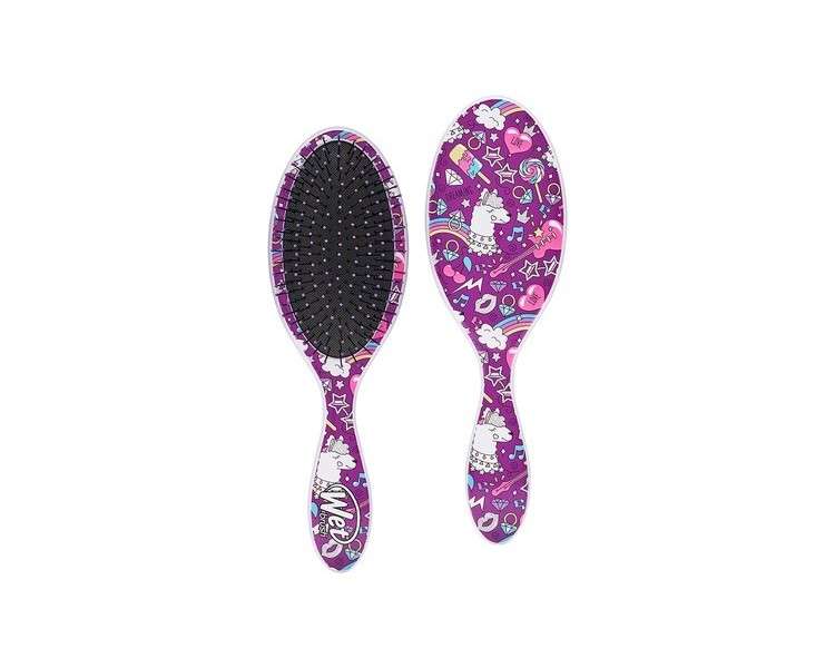 WetBrush Original Happy Hair Detangler Hair Brush with Ultra Soft Intelliflex Bristles - Llama Design