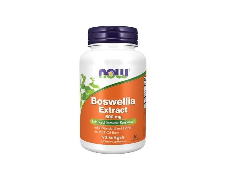 NOW Boswellia Extract 500mg Softgels with MCT Oil Base 90 Count