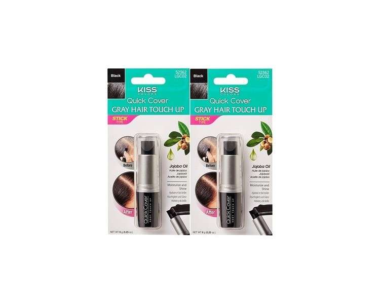 KISS Quick Cover Gray Hair Root Touch Up Stick Black