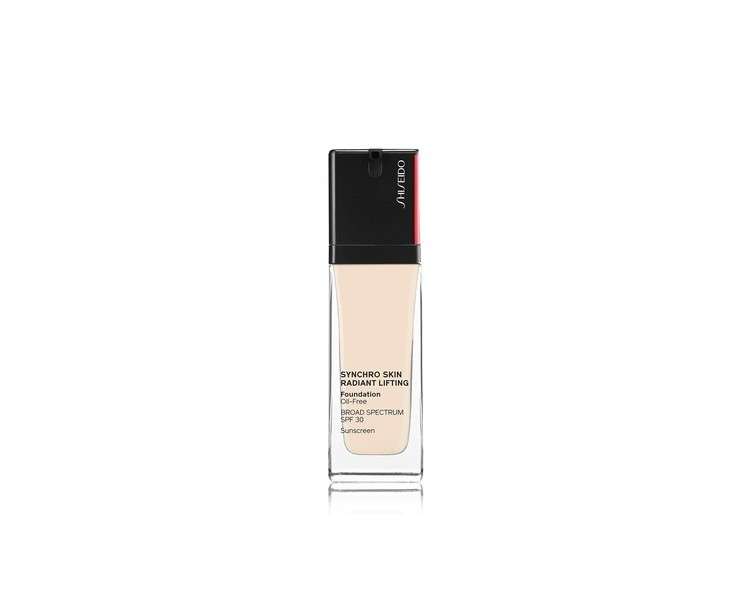 Shiseido Synchro Skin Radiant Lifting Foundation SPF 30 Medium-to-Full Buildable Coverage 1 Fl Oz Alabaster