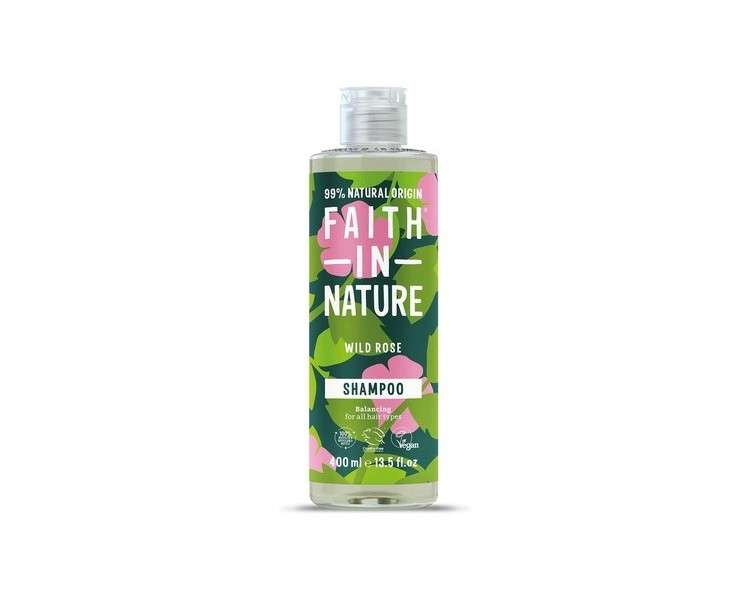 Faith In Nature Natural Wild Rose Restoring Shampoo 400ml - For All Hair Types