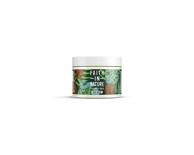 Faith In Nature Coconut and Shea Butter Hair Mask Moisturizing Vegan and Cruelty-Free 300ml