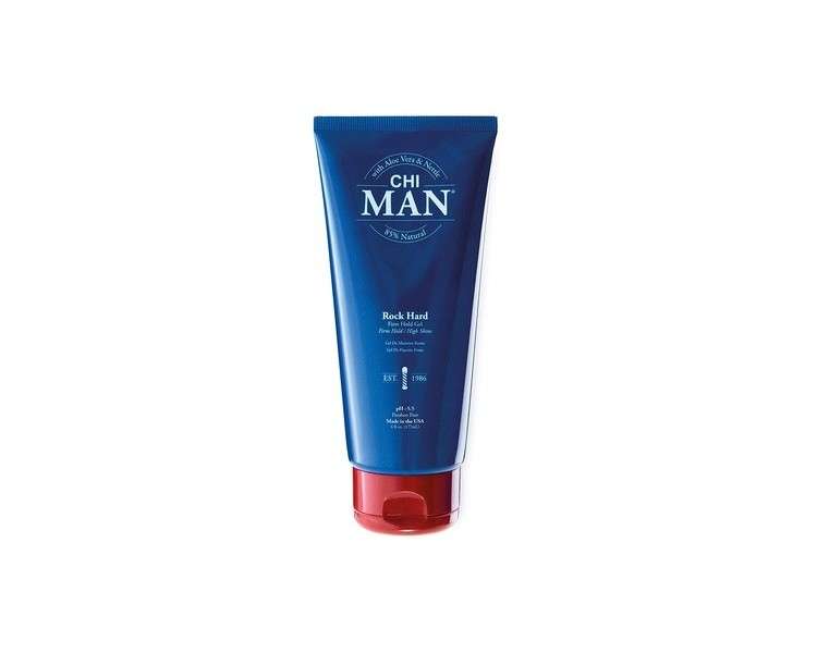 CHI Man Rock Hard Firm Hold Gel Men's Hair Styling Gel with Oud Fragrance 6oz